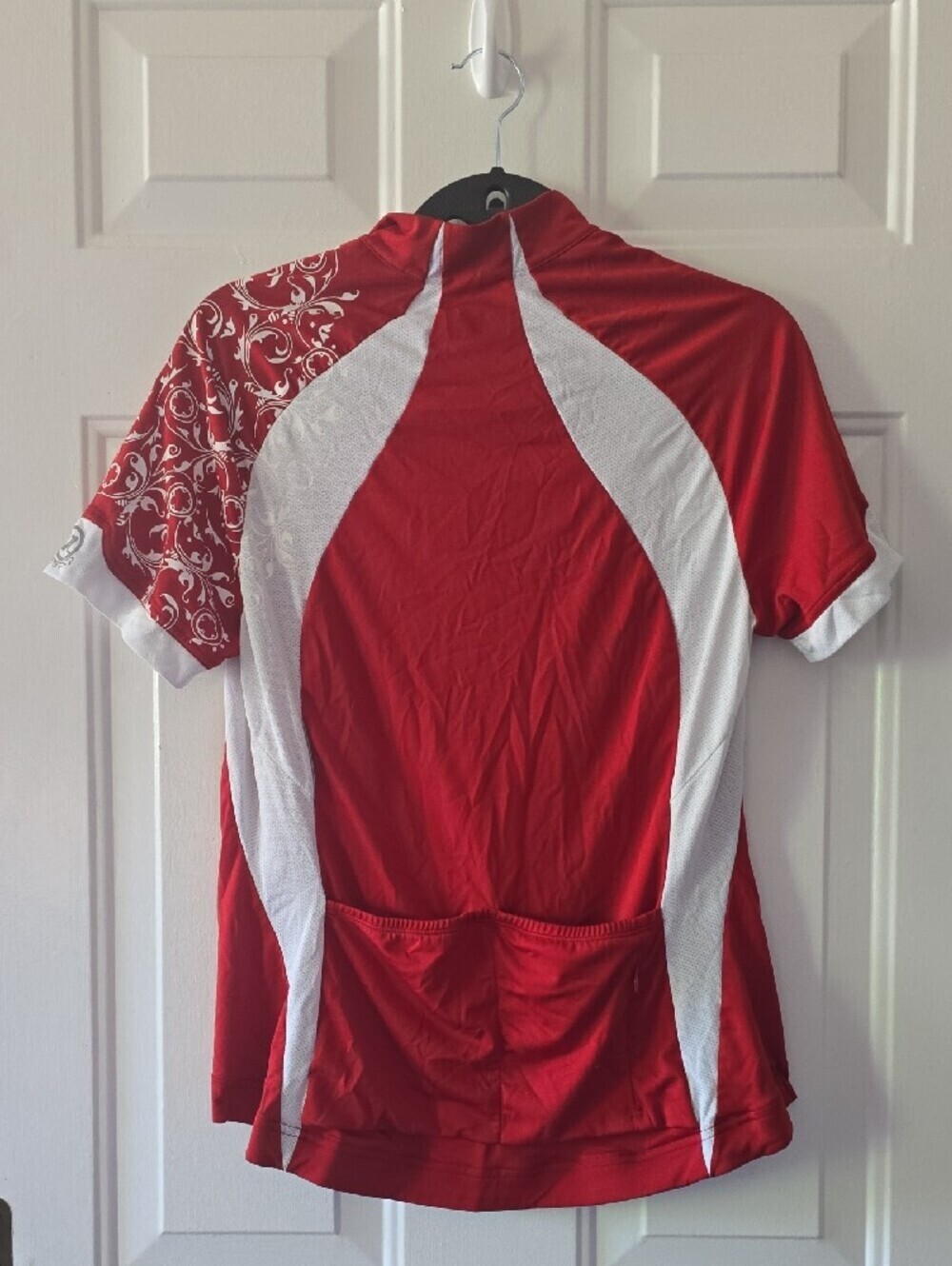 Novara Red and White Women's Cycling Jersey - Picture 3 of 3